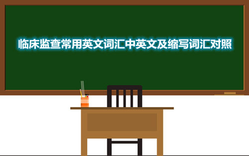 臨床監查常用英文詞匯中英文及縮寫詞匯對照(圖1)