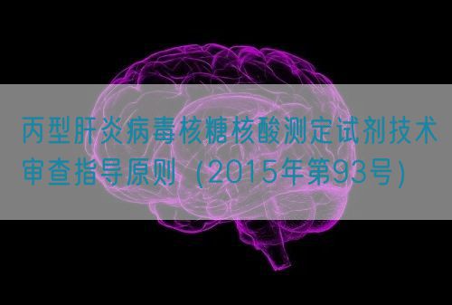 丙型肝炎病毒核糖核酸測定試劑技術審查指導原則（2015年第93號）(圖1)