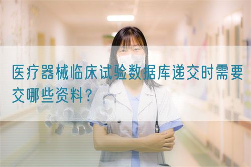 醫療器械臨床試驗數據庫遞交時需要交哪些資料？(圖1)