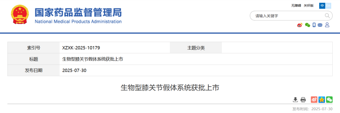 國產創新膝關節假體獲批，骨長入速度提升30%破解行業難題(圖1)